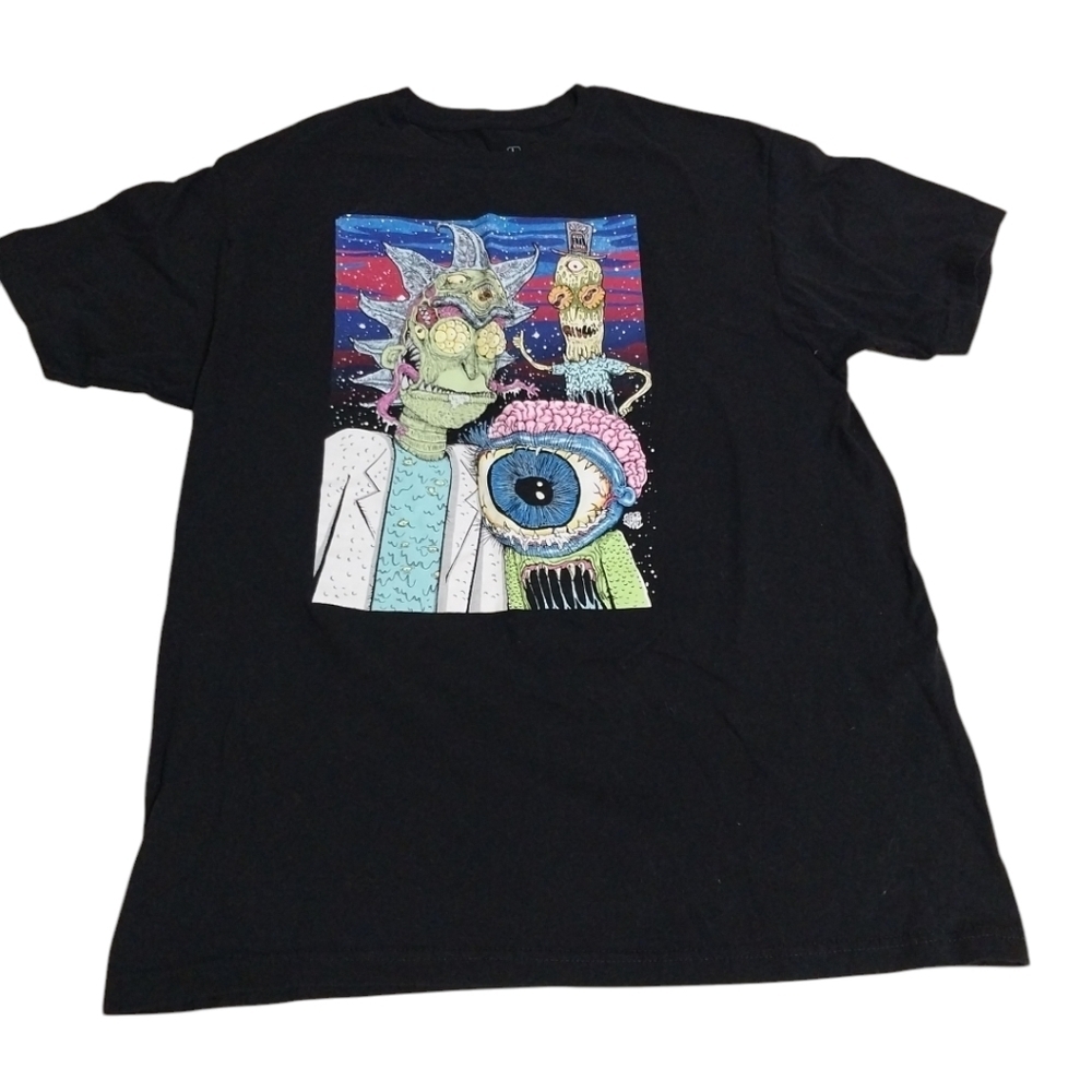 Rick and Morty t-shirt women's size large eyeball Adult Swim